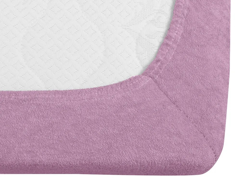 Cearsaf Frotir cu elastic EXCLUSIVE 200 x 220 cm roz