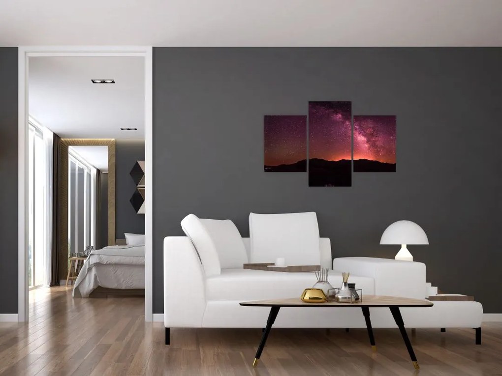 Tablou calea lactee roz (90x60 cm)