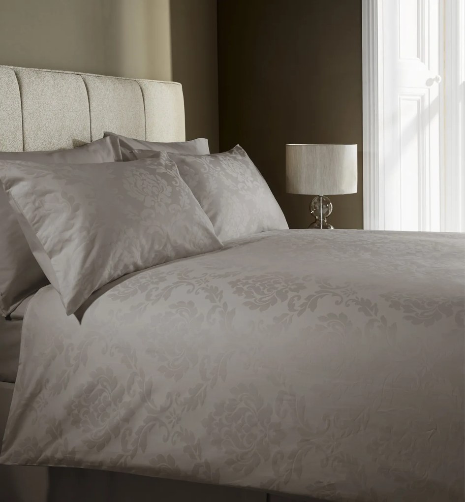 Lenjerie pat bumbac 400TC Damask - Taupe