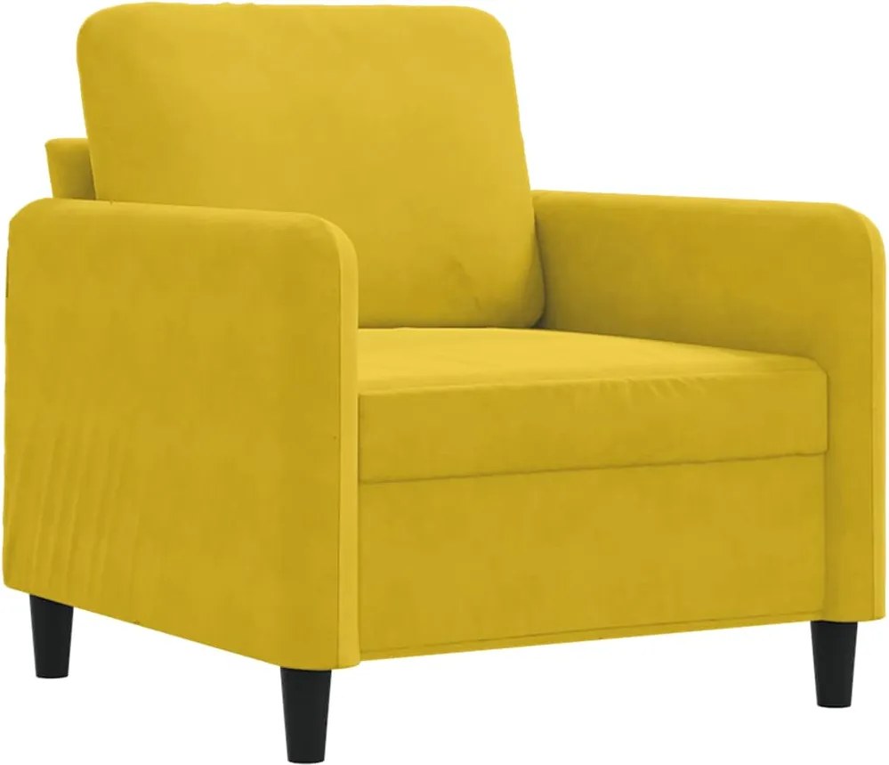 vidaXL Canapea de o persoană, galben, 60 cm, catifea
