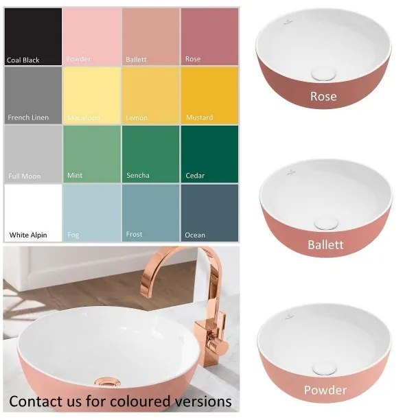 Lavoar pe blat, Villeroy&amp;Boch Artis, material TitanCeram, 61x41cm, Powder, 419861BCT0