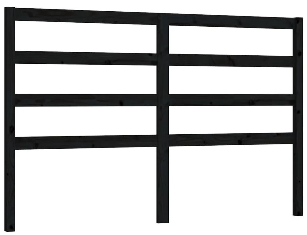 817649 vidaXL Tăblie de pat, negru, 156x4x100 cm, lemn masiv de pin