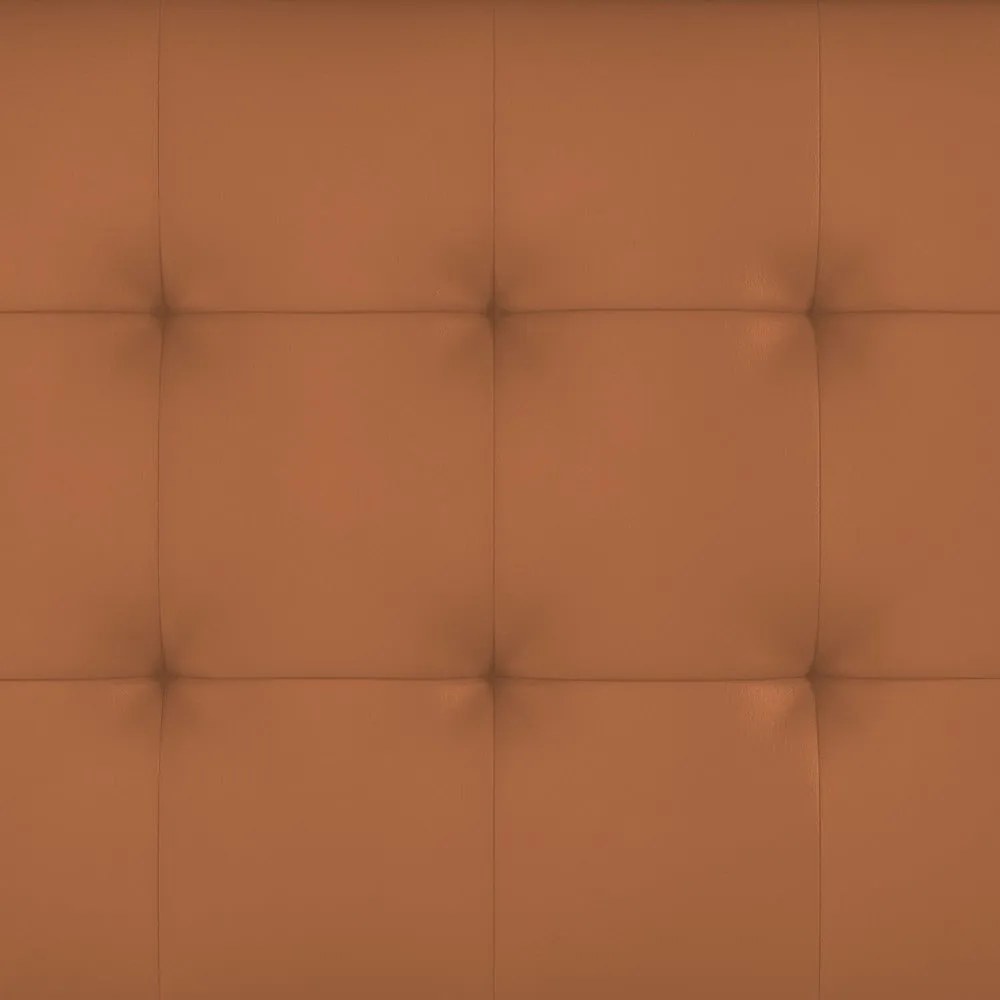 Canapea maro coniac extensibilă cu tapițerie din imitație de piele 191 cm Maine – Støraa