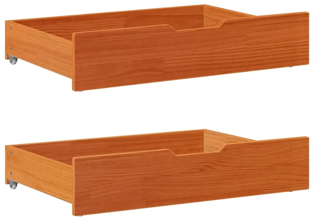vidaXL Sertare de pat 2 buc. 80x55x17 cm maro ceruit lemn masiv de pin