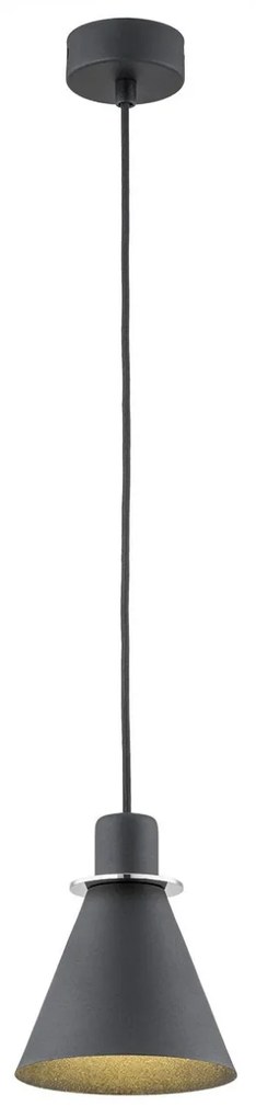 Pendul modern design retro Beverly negru/crom