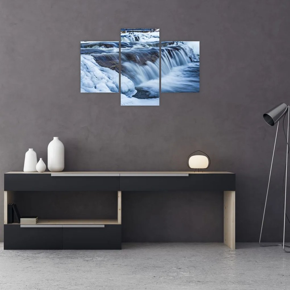 Tablou - Râu iarna (90x60 cm)