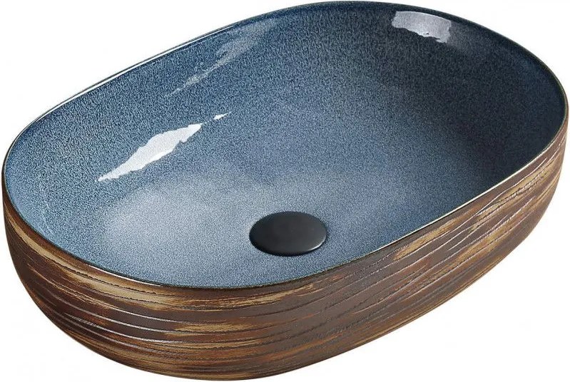 Mexen Agota chiuvetă de blat 58 x 40 cm, albastră - 22025866