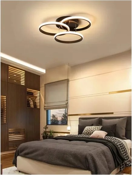 Lampă de plafon LED dimabilă 70W/230V 3000-6500K, neagră, cu telecomandă