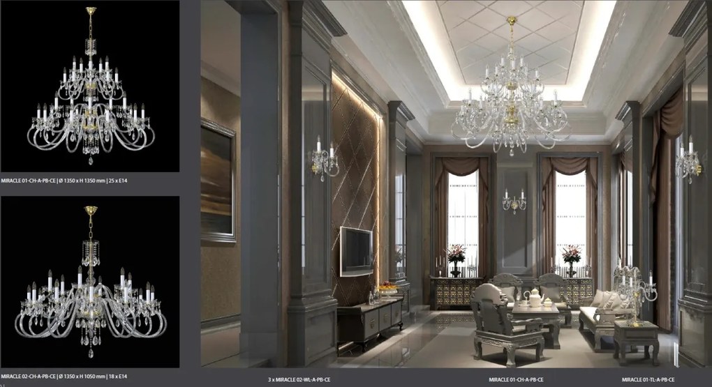 Aplica LUX design modern, Cristal Bohemia Exclusive Miracle