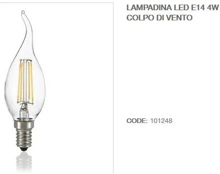 Bec LED E14 4W COLPO DI VENTO 3000K 101248