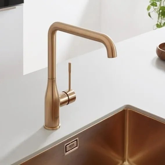 Grohe Essence Baterie chiuveta bucatarie, cupru mat (brushed warm sunset)