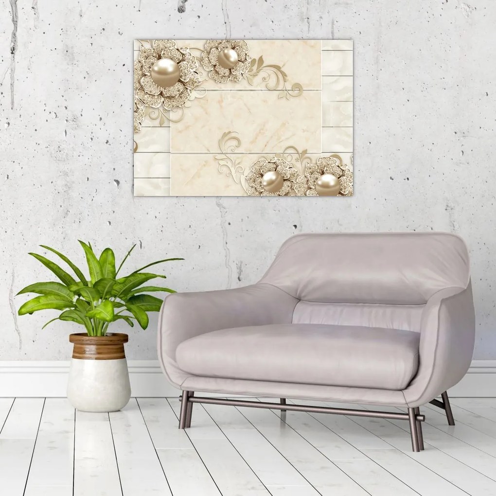 Tablou pe sticlă - Motiv decorativ (70x50 cm)