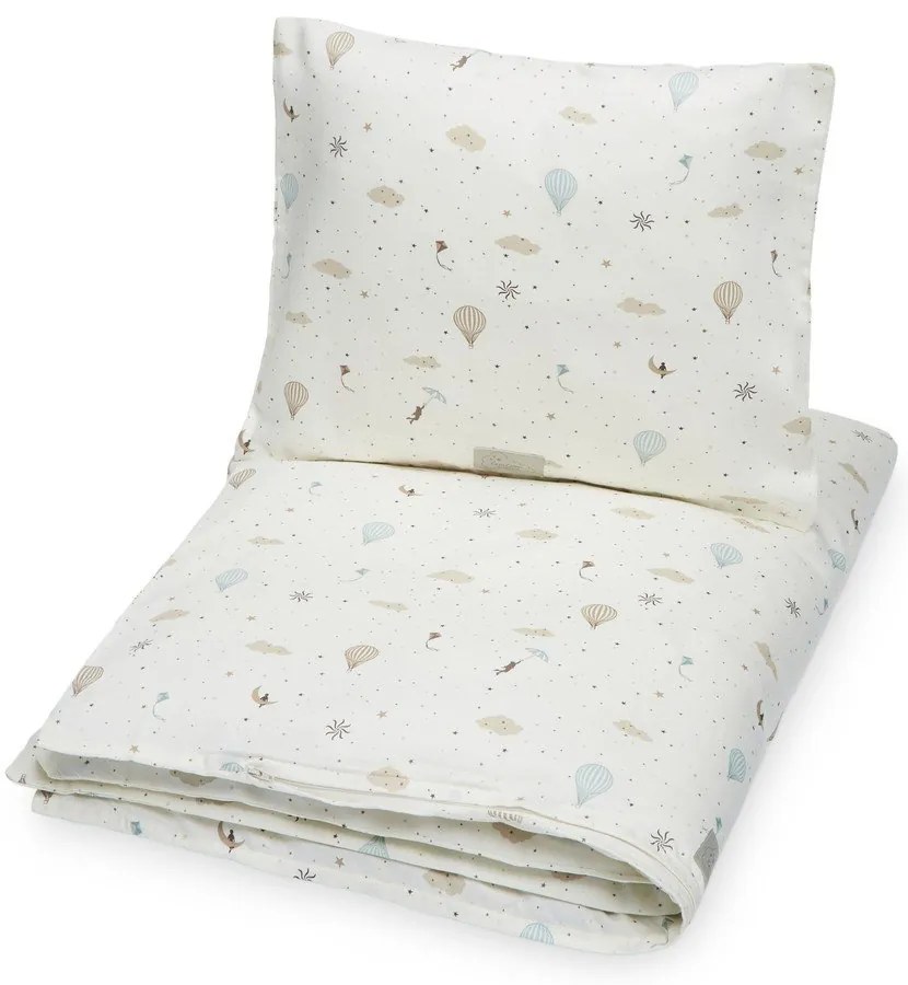 Lenjerie de pat pentru copii, fildeș din bumbac organic pentru pătuț 100x140 cm Dreamland – Cam Cam Copenhagen