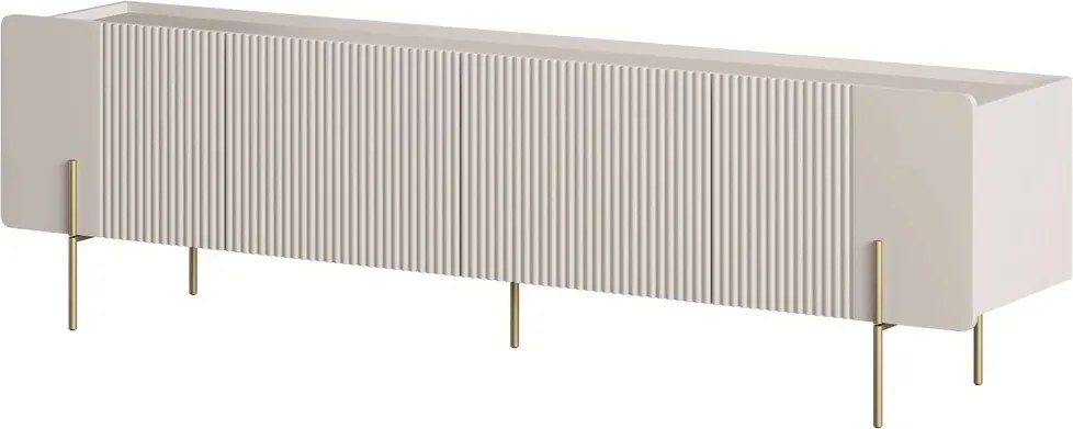 Dulap TV Malmi 200 cm - cașmir / picioare aurii