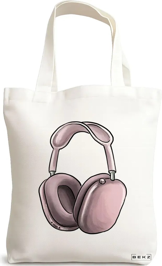 Sacosa de Panza pentru Cumparaturi, Geanta Tote Travel Girl 15, 38x34.5 cm, Alba, BEKZ®