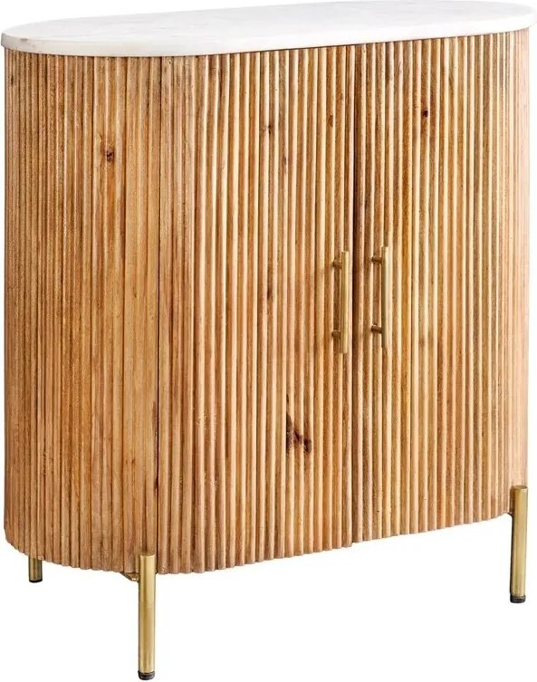 Comoda lemn de mango, marmura alba TRES CHIC 70cm