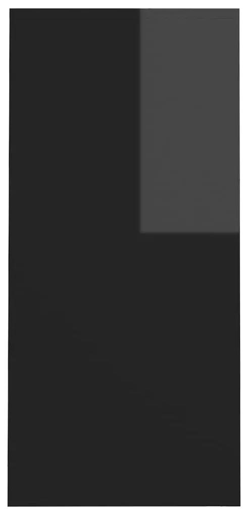 Birou Notebook, negru extralucios, 102,5x35x75 cm, PAL negru foarte lucios