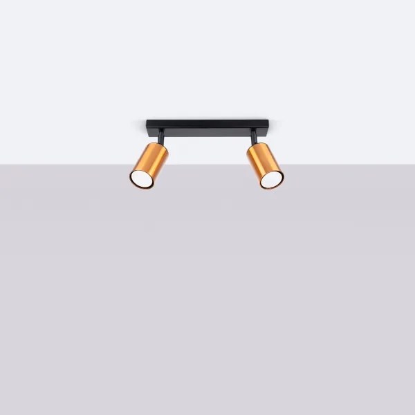 Spot Sollux SL.1375 WINX 2xGU10/10W/230V negru/cupru