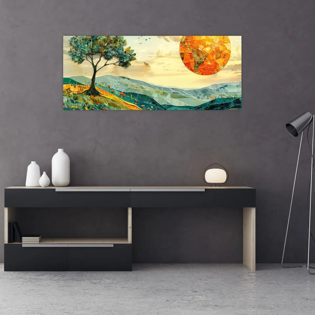 Tablou - Ilustrație peisaj (120x50 cm)