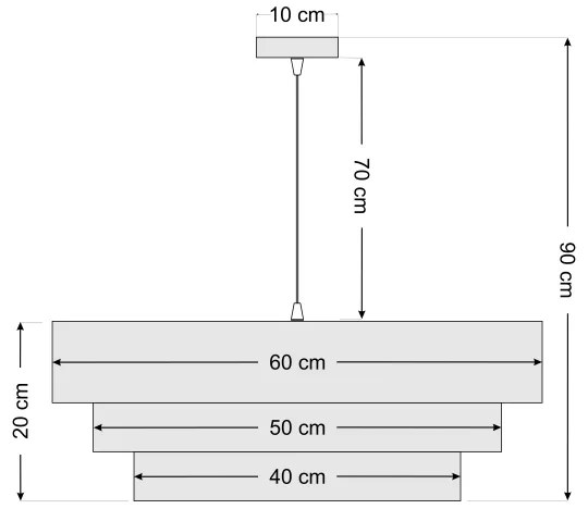 Lustr TRINITI 1xE27/60W/230V pe cablu, maro/bej/auriu