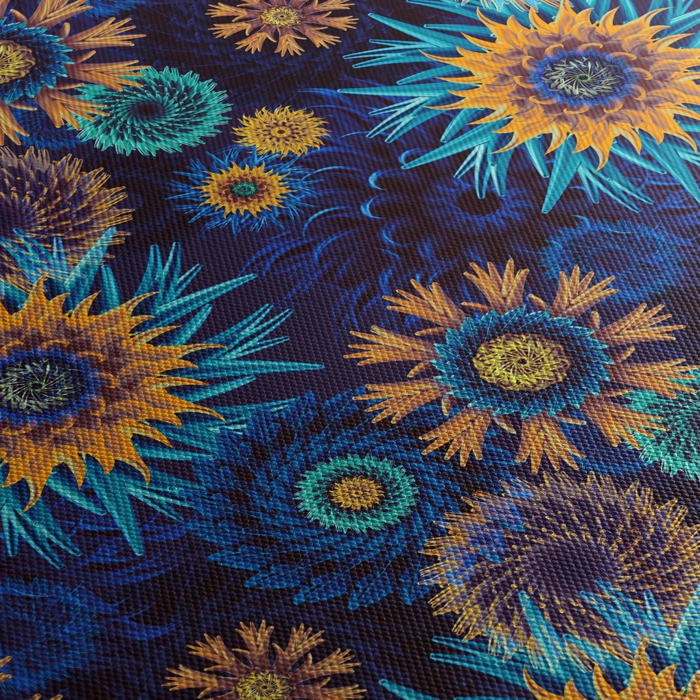 Tablou - 3D flori (cu ceas) (90x30 cm)