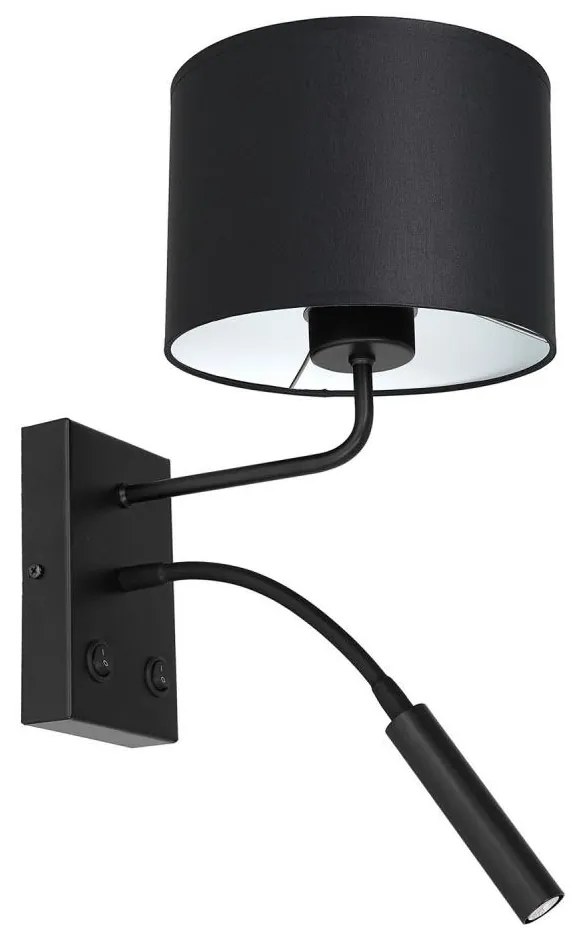 Lampă de perete ARDEN 1xE27/60W+1xG9/8W/230V negru/alb