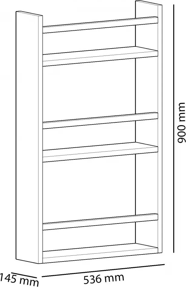 Raft multifunctional Leon Homs, 53.6 x 90 x 14.5 cm , alb