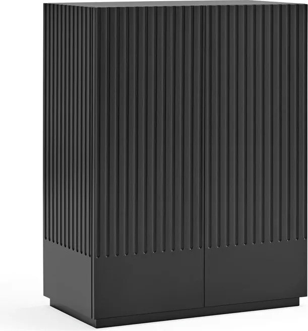 Comodă Teulat Doric, lățime 92 cm, negru