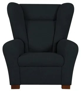 Fotoliu VIVA cu aripi, negru