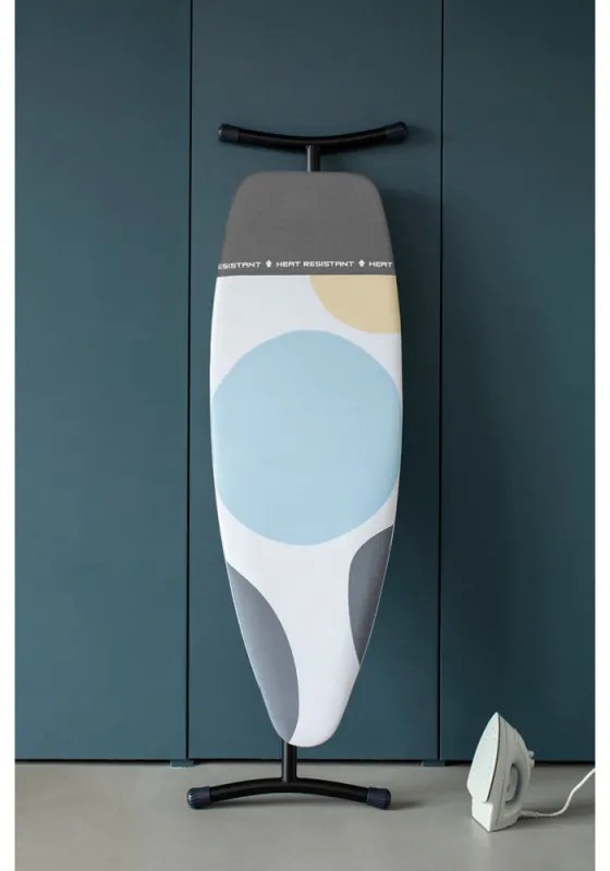 Masa de calcat Brabantia D 1003386, 135x45 cm, 7 pozitii de reglare, Alb/Gri