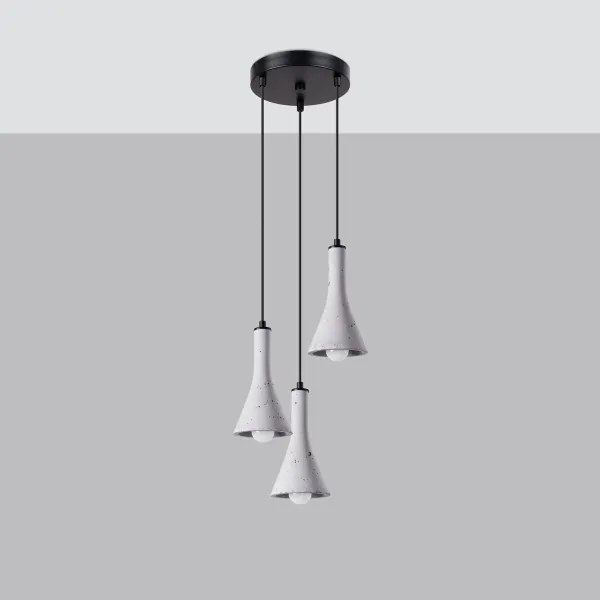 Lustră pe cablu Sollux SL.1226 REA 3xE14/12W/230V beton