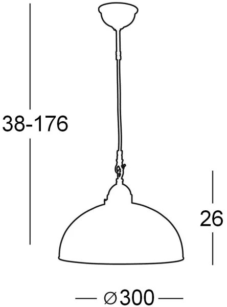 Lustră pe cablu NONNA 1xE27/75W/230V roșu Kolarz 731.30.71