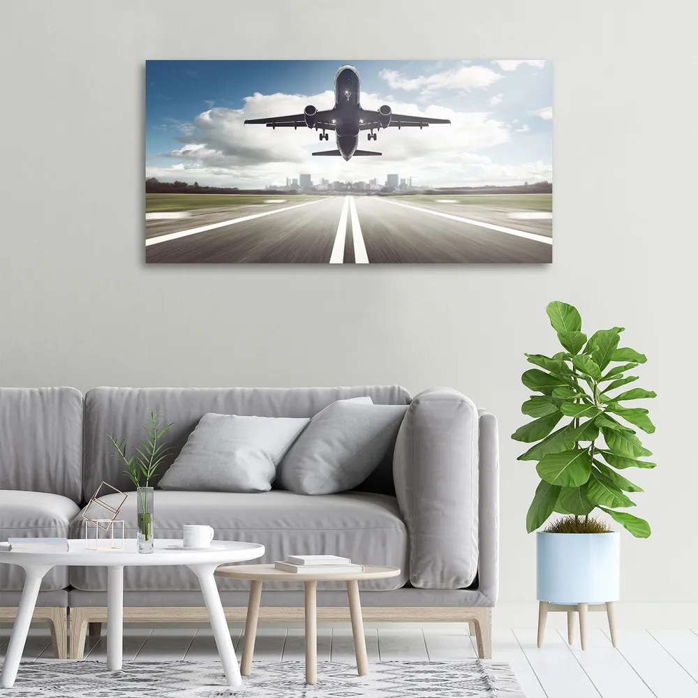 Pictură pe pânză Avionul decolează