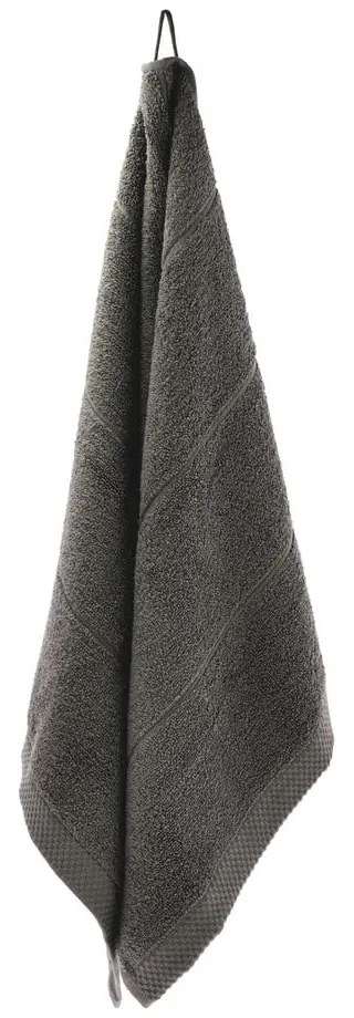 Prosop gri închis din bumbac din frotir 50x100 cm Line – Södahl