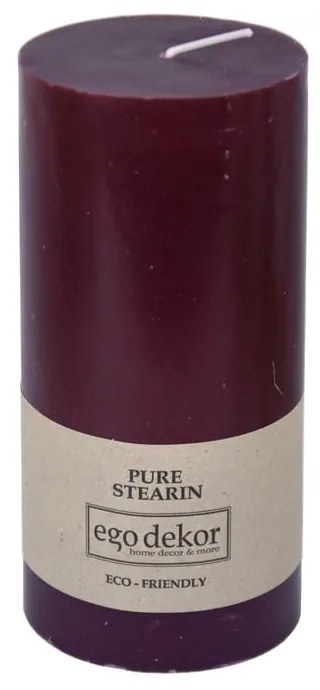 Lumânare Eco candles by Ego dekor Friendly, durată ardere 50 h,vișiniu