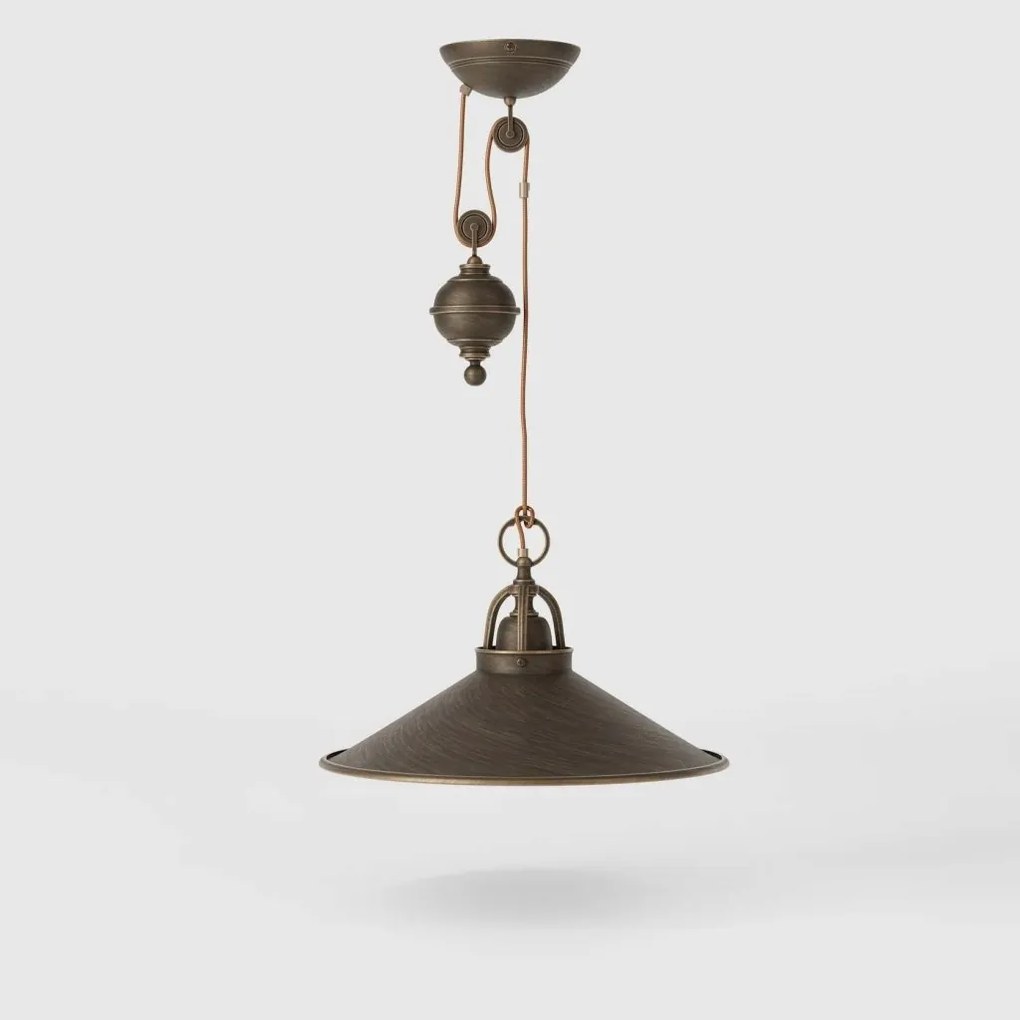 Lustra din alama industrial style cu scripete Alice