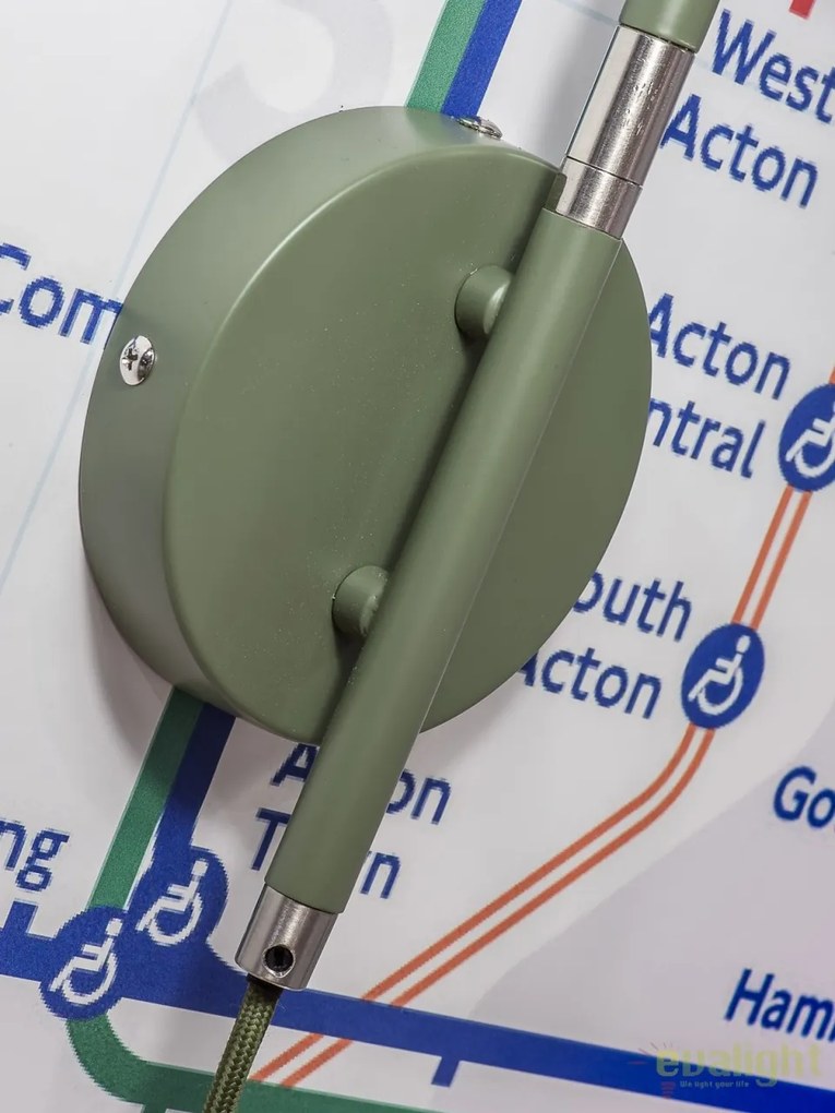 Aplica design modern cu brat articulat London verde LONDON/W/OG
