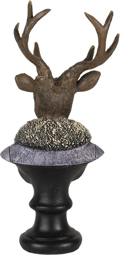 Figurină decorativă vintage cerb din polirasină, 10x9xH23 cm