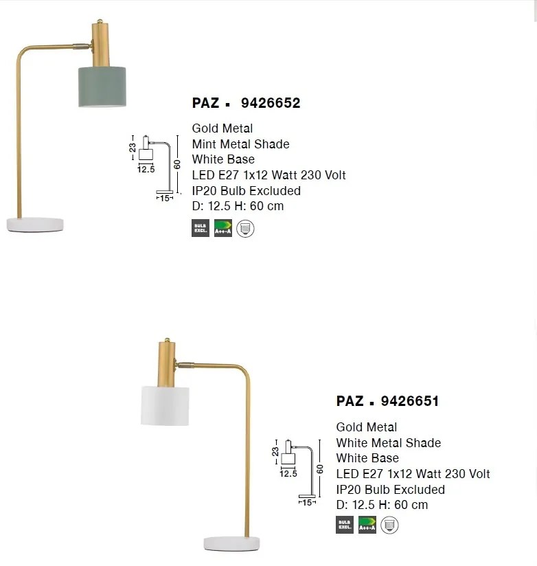 Veioza decorativa design modern minimalist Paz NVL-9426651