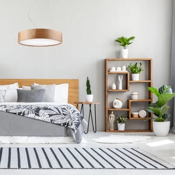 Lustră pe cablu OAK 2xE27/60W/230V stejar ø 37 cm