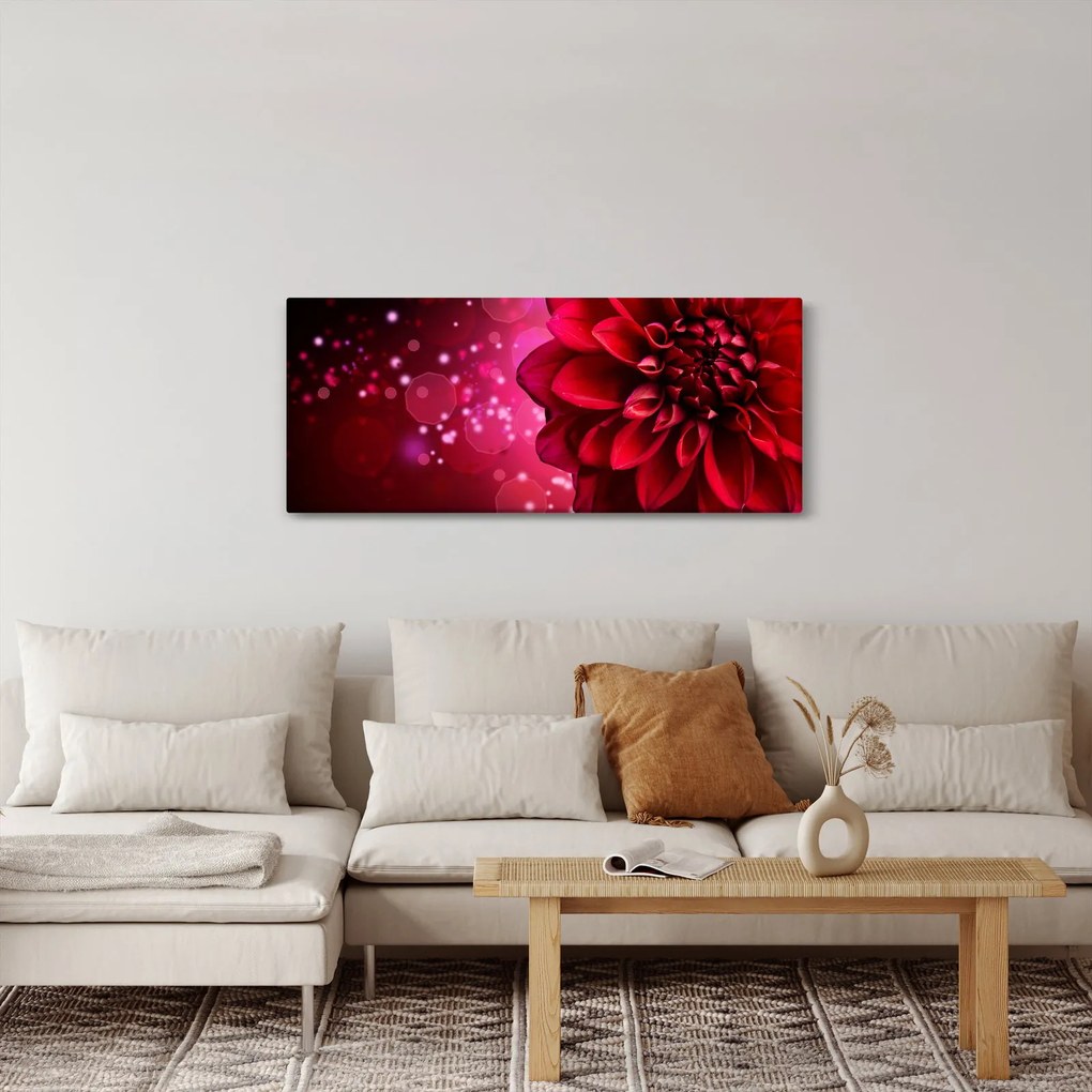Tablou cu floare roșie (120x50 cm)