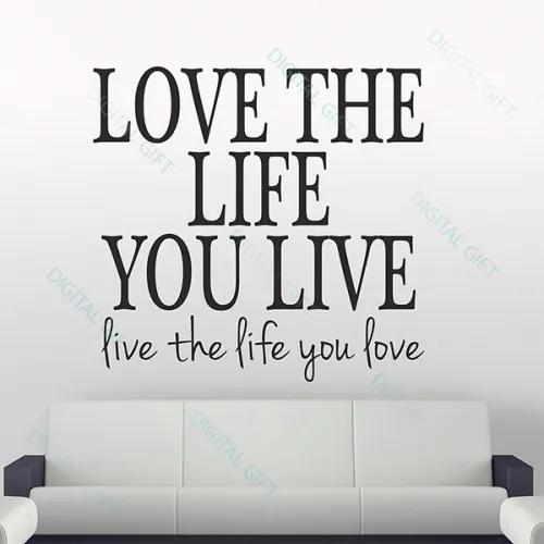 Sticker pentru perete - Love the life 150x145 cm