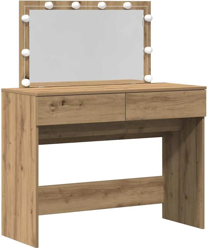 vidaXL Masă de Machiaj cu sertar Stejar Artizanal 100 x 40 x 120 cm