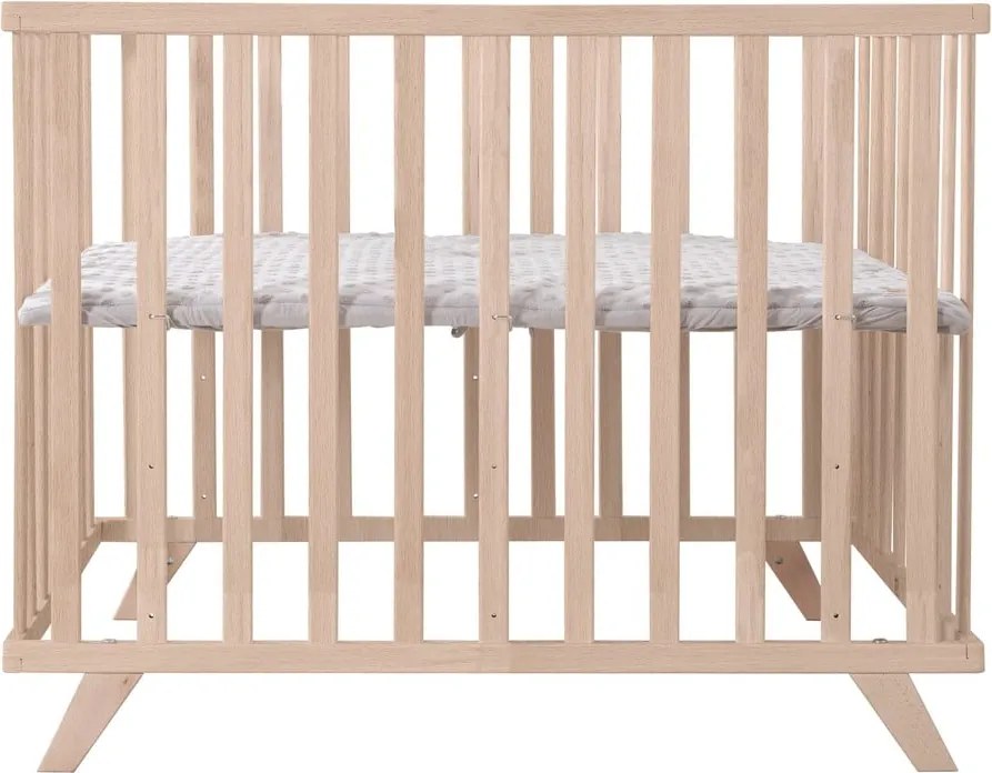 Țarc pentru copii în culoare naturală din lemn de fag cu înălțime reglabilă 75x100 cm Lil Planet – Roba