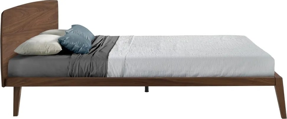 Pat dublu cu furnir din lemn Collen, 160x200cm