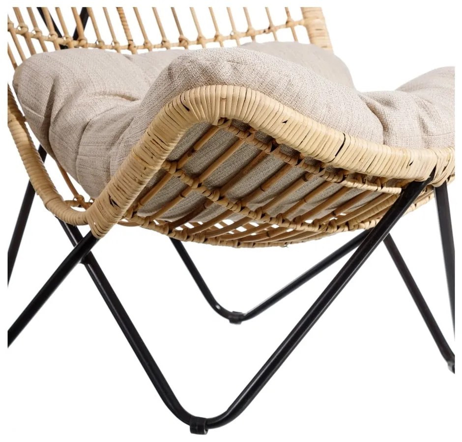 Fotoliu în culoare naturală țesut – Ixia