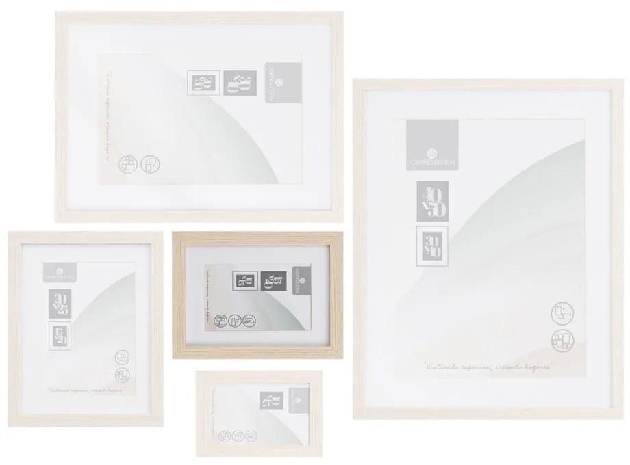 Ramă foto în culoare naturală cu picior de susținere, de agățat 17,5x22,5 cm Sencillo – Casa Selección