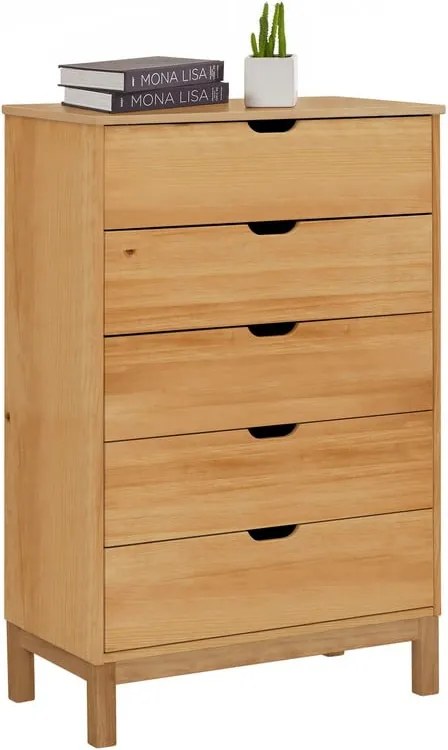 Comodă în culoare naturală înaltă din lemn de pin 113x39 cm Post – Støraa