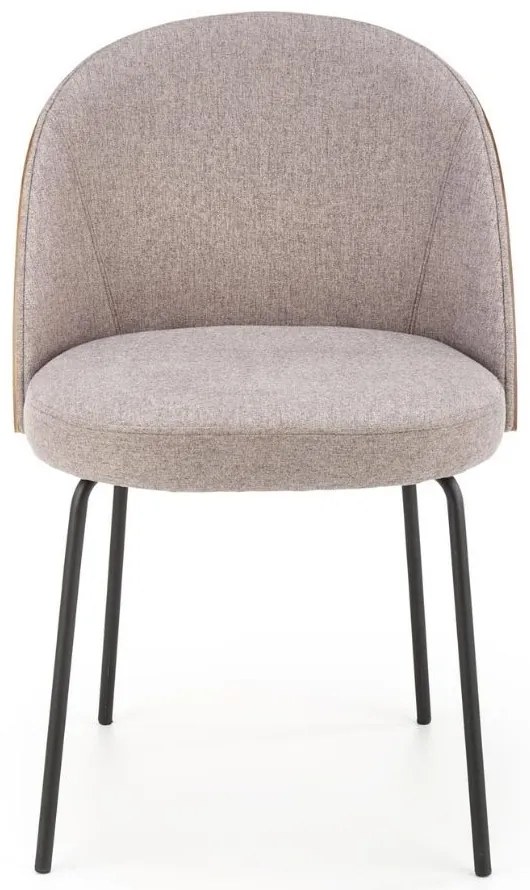 Scaun de bucaterie Pontus, gri/lemn natural