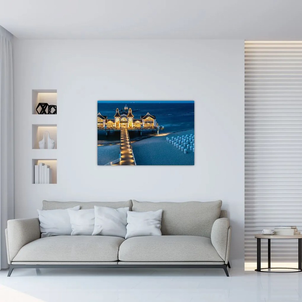 Tablou - hotel pe plajă (90x60 cm)